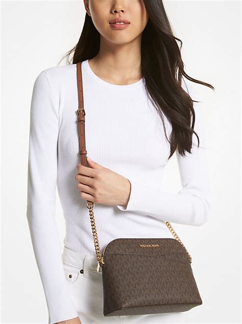 michael kors nouveau pineapple crossbody sunflower gold|michael kors brown crossbody bag.